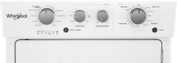 Whirlpool 27" Stacked Laundry Center with 3.5 cu. ft. Washer and 5.9 cu. ft. Electric Dryer - White - Image 4