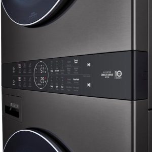27" Laundry WashTower with 4.5 cu. ft. Washer and 7.4 cu. ft. Electric Dryer - Black Steel - Image 3