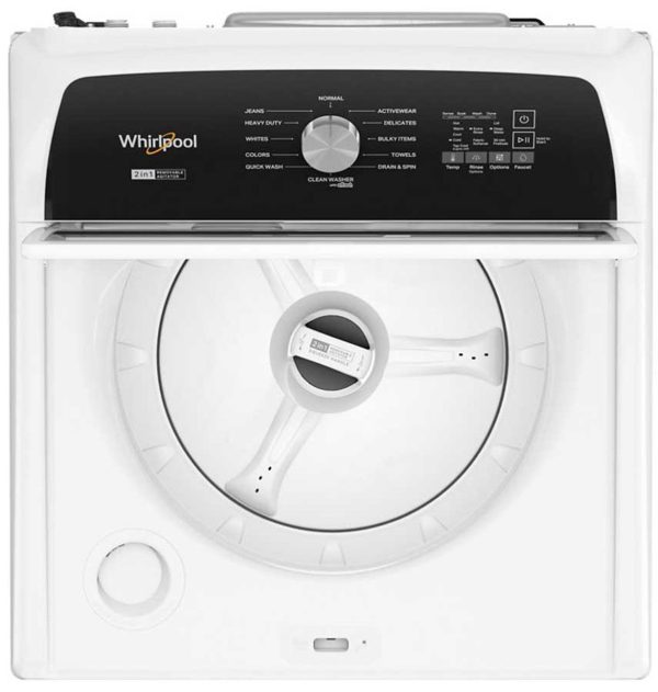 Whirlpool 28" Top Load Washer 4.8 cu. ft. with Removable Agitator and EasyView - White - Image 2