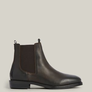Eli black leather boots for men